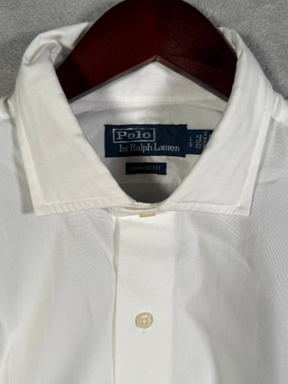 Polo Ralph Lauren Dress Shirt Mens L White Classic Fit Poplin Long Sleeve $168